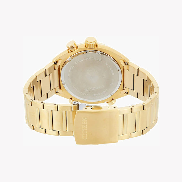 Citizen Jm5472-52e - Bold Performance Men's Watch: Gold & Black Chronograph With Water Resistance by i-watch