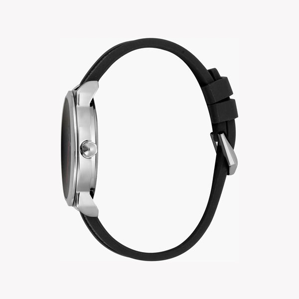 Just Cavalli Men's Black Silicone Watch, Silver Case | Jc1g141p0015 by i-watch