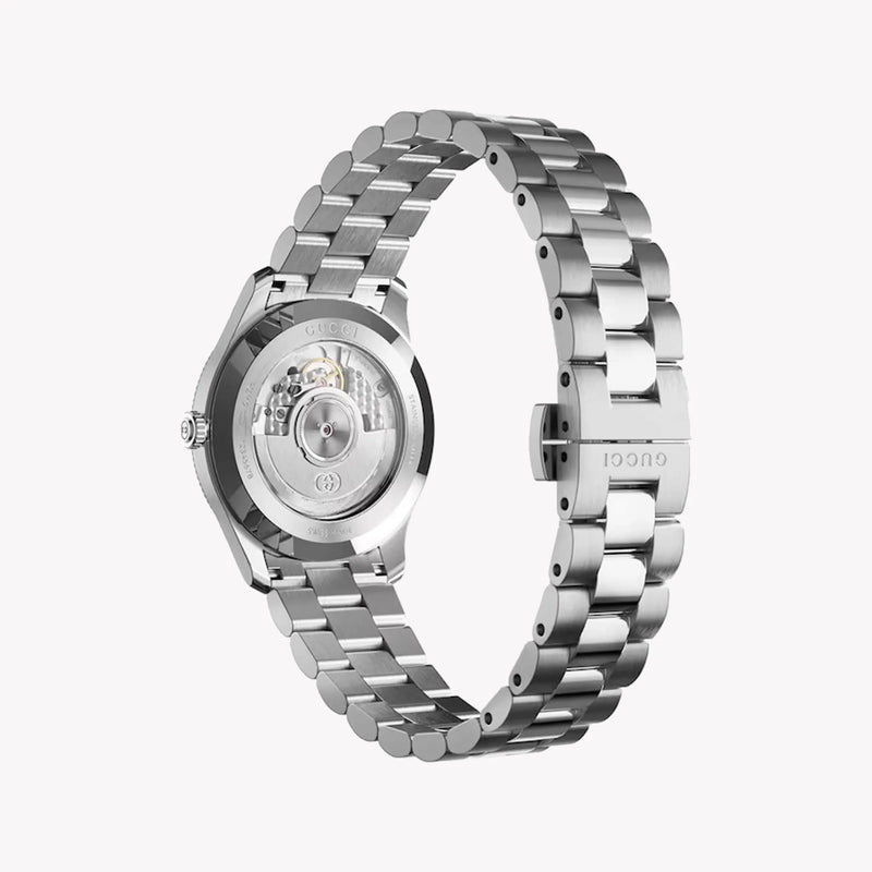 Gucci Men's Silver Stainless Steel, Blue Dial | Ya126389 by i-watch