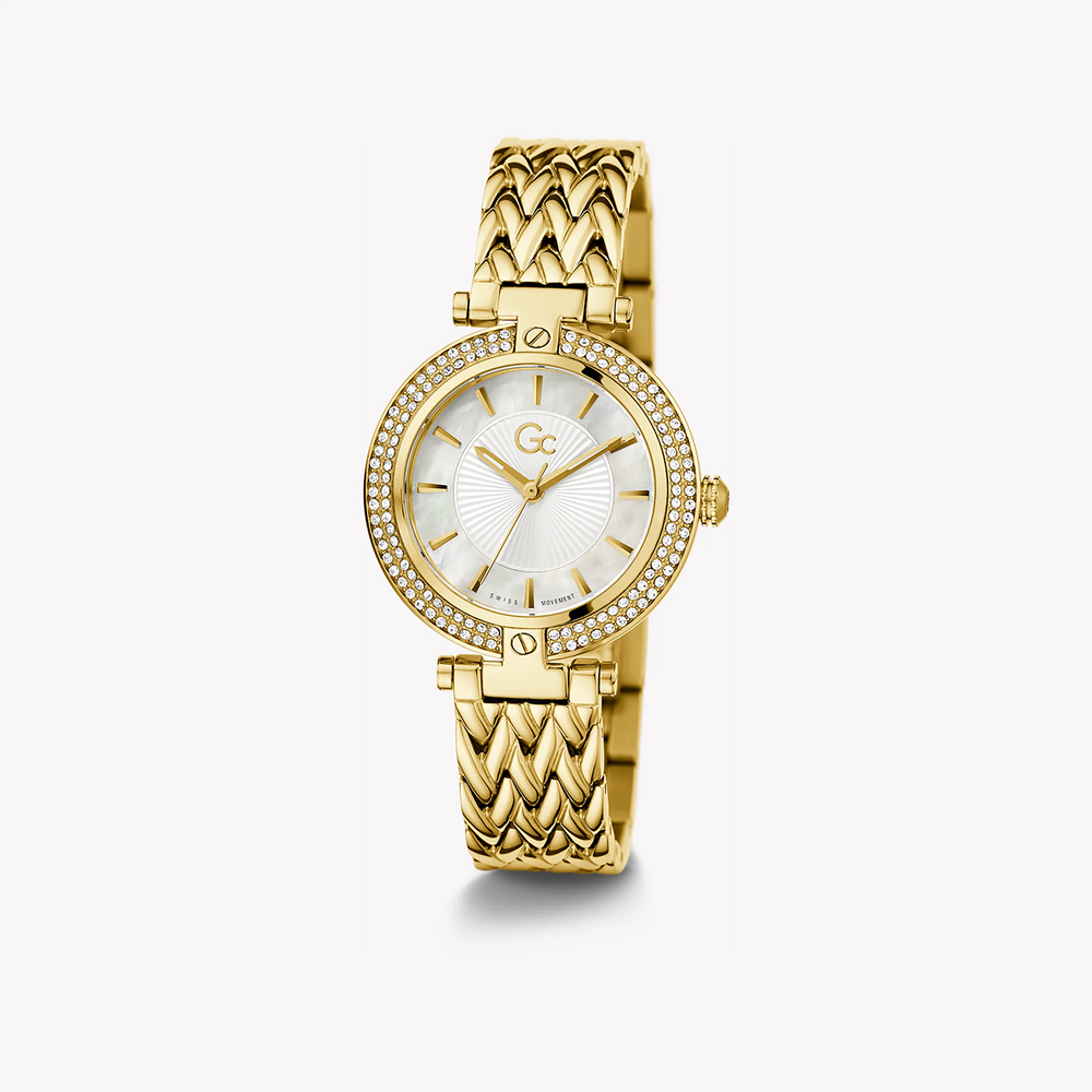 Chic Radiance Women's Gold Watch, White Dial | Z22002l1mf by i-watch