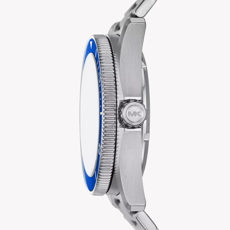 Michael Kors Men's Silver Watch, Blue Dial | Mk9160 by i-watch