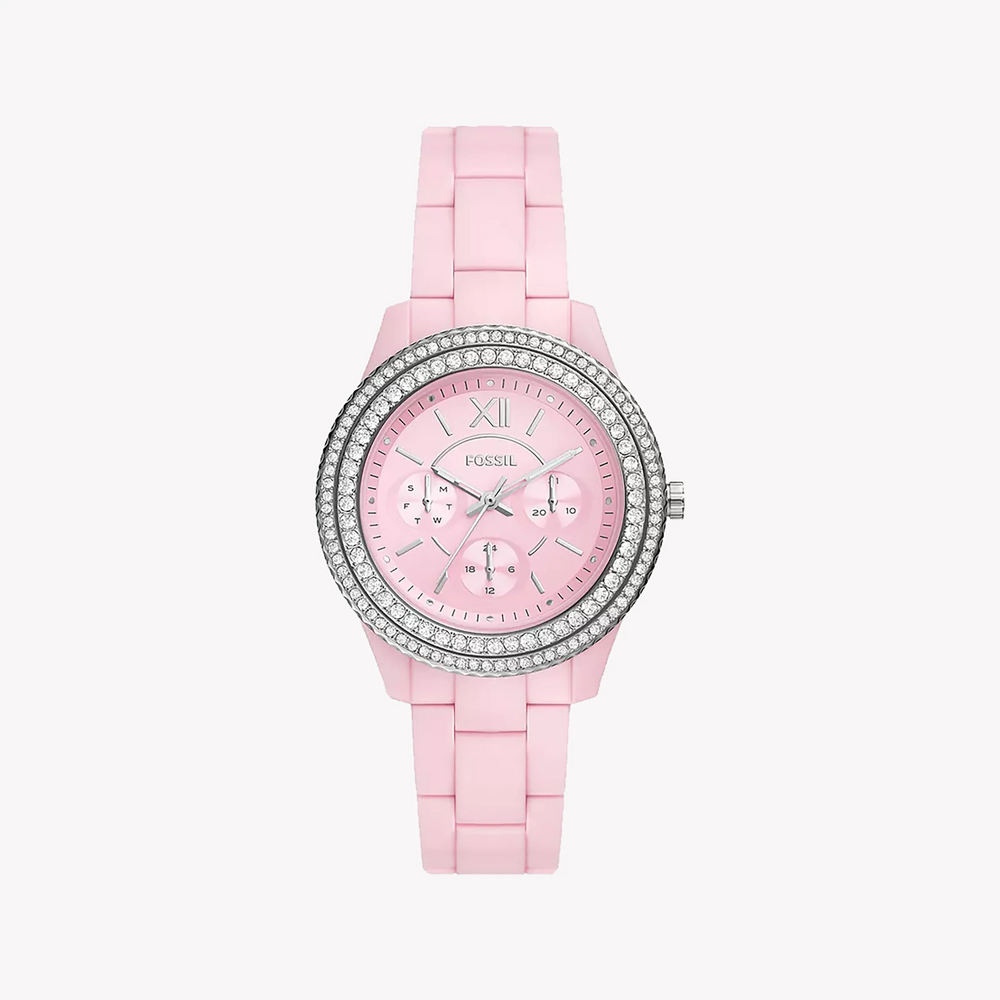 Fossil Women's Pink Resin Watch, Quartz Movement | Es5153 by i-watch