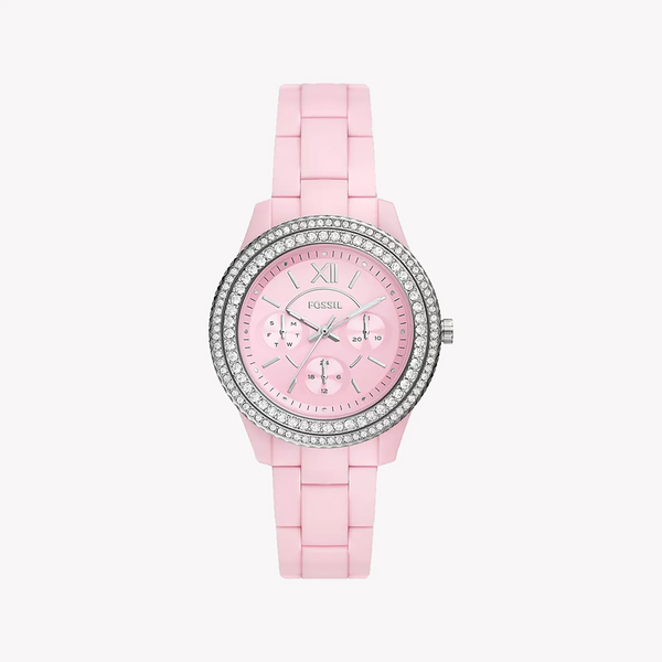 Fossil Women's Pink Resin Watch, Quartz Movement | Es5153 by i-watch
