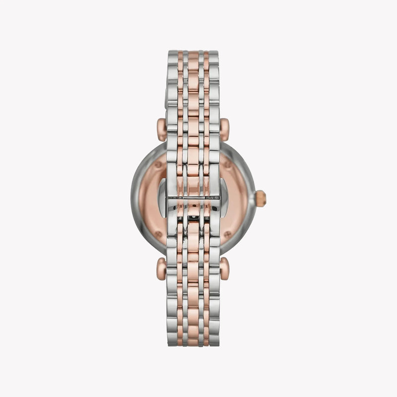 Emporio Armani Women's Silver & Rose Gold Watch, White Dial | Ar80037 by i-watch