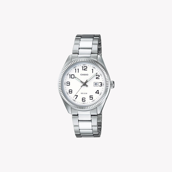 Ltp Women's Silver Metal Watch, White Dial | Ltp-1302pd-7bveg by i-watch