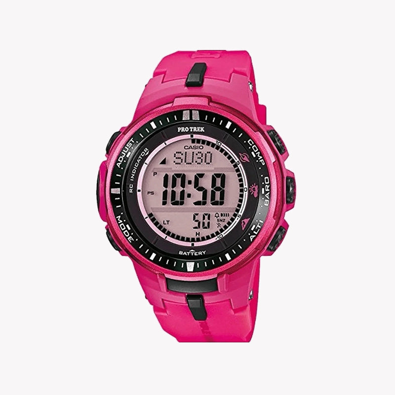 Casio Women's Pink Resin Watch, Solar Powered | Prw-3000-4ber by i-watch