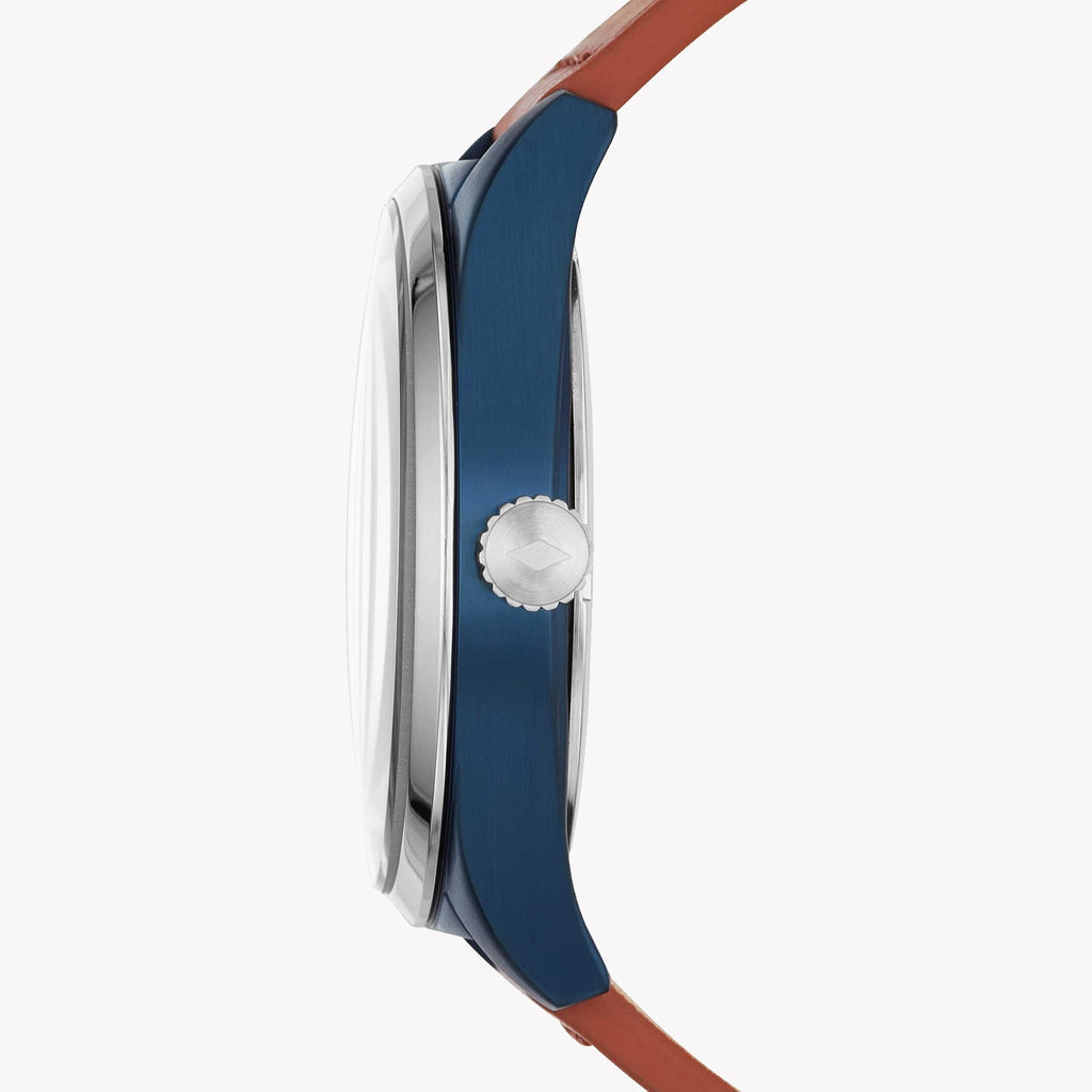 FOSSIL FS5422 BROWN STAINLESS STEEL - MODERN MEN'S TIMEPIECE WITH BLUE LEATHER BAND-i-Watch-2