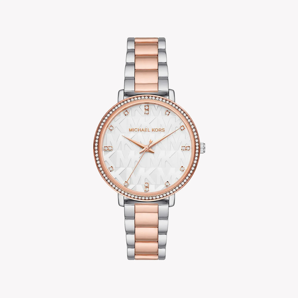 Michael Kors Women's Silver-Rose Gold Watch, White Dial | Mk4667 by i-watch
