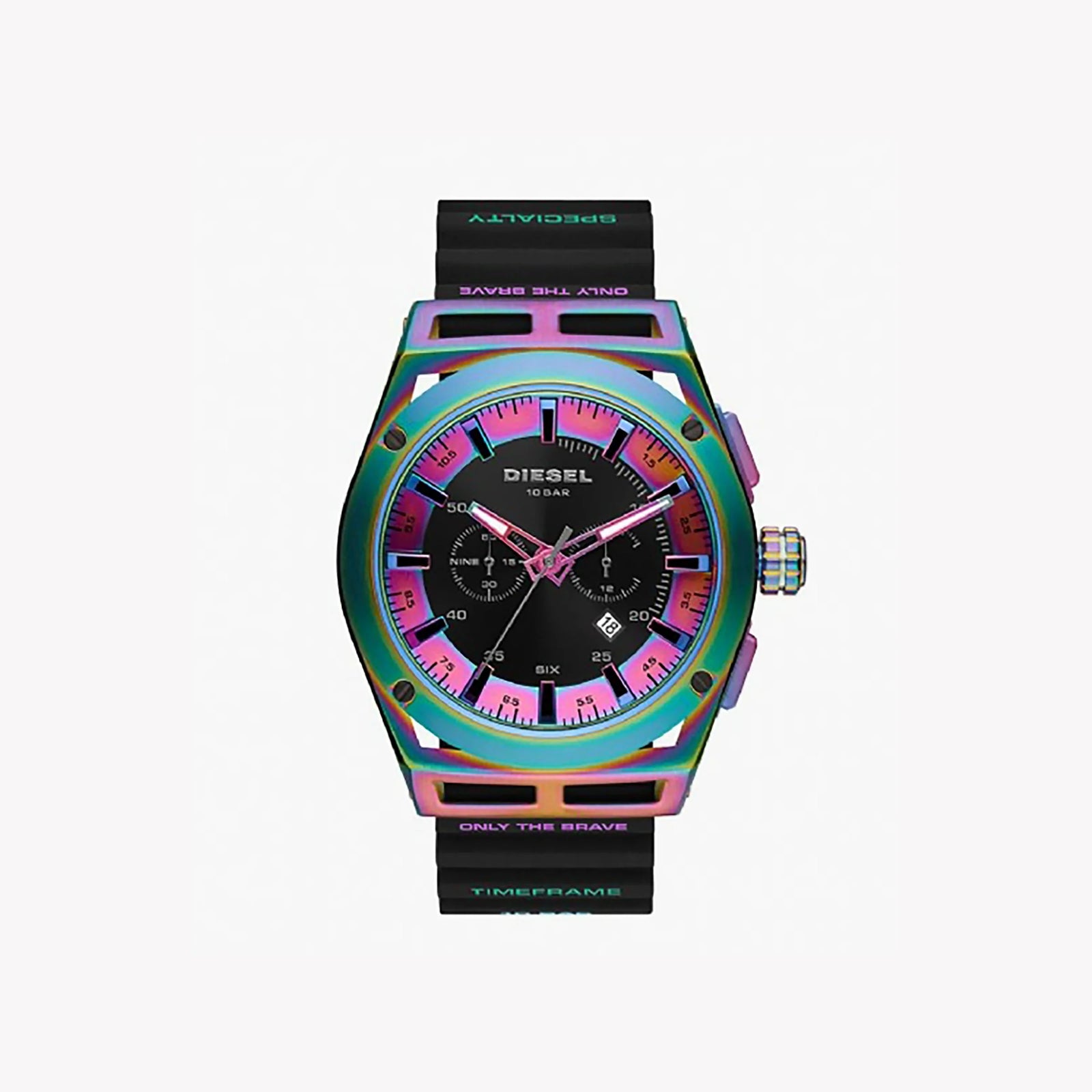 Diesel Men's Black Silicone Watch, Stainless Steel Case | Dz4547 by i-watch