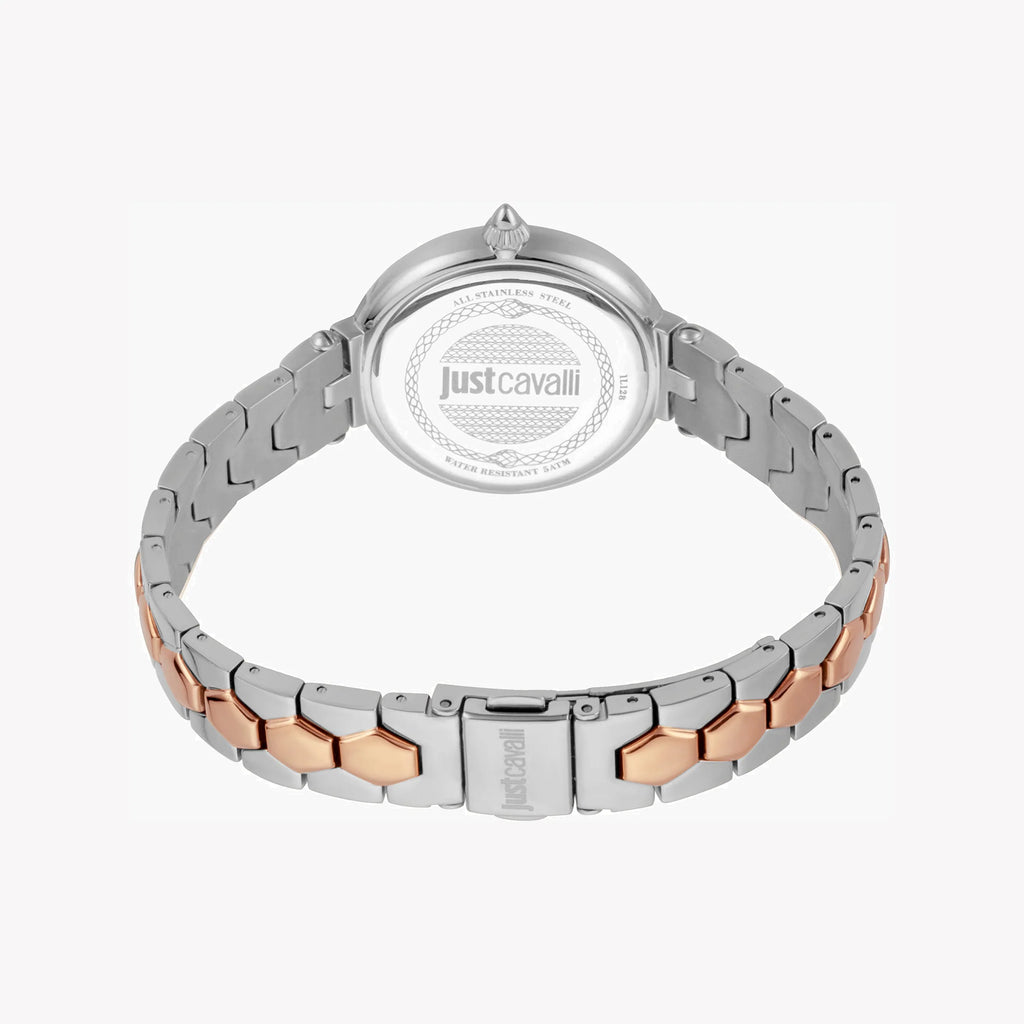 JUST CAVALLI Women's Watch with Rose Gold Stainless Steel Case and Silver & Rose Gold Stainless Steel Band-i-Watch-4