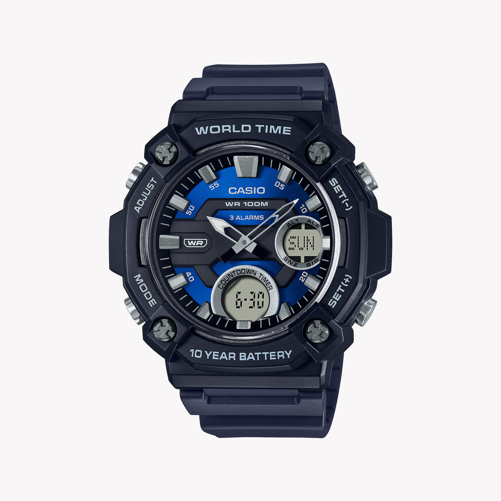 CASIO AEQ-120W-2AV ADVENTURE READY - BOLD BLUE DIAL MEN'S WATCH WITH MULTIFUNCTIONAL FEATURES-i-Watch-2