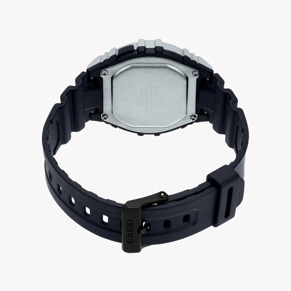 Casio W-216h-1cvdf Men's Sporty Elegance - Timeless Functionality & Style Watch With Sleek Silver Case And Dynamic Digital Dial by i-watch