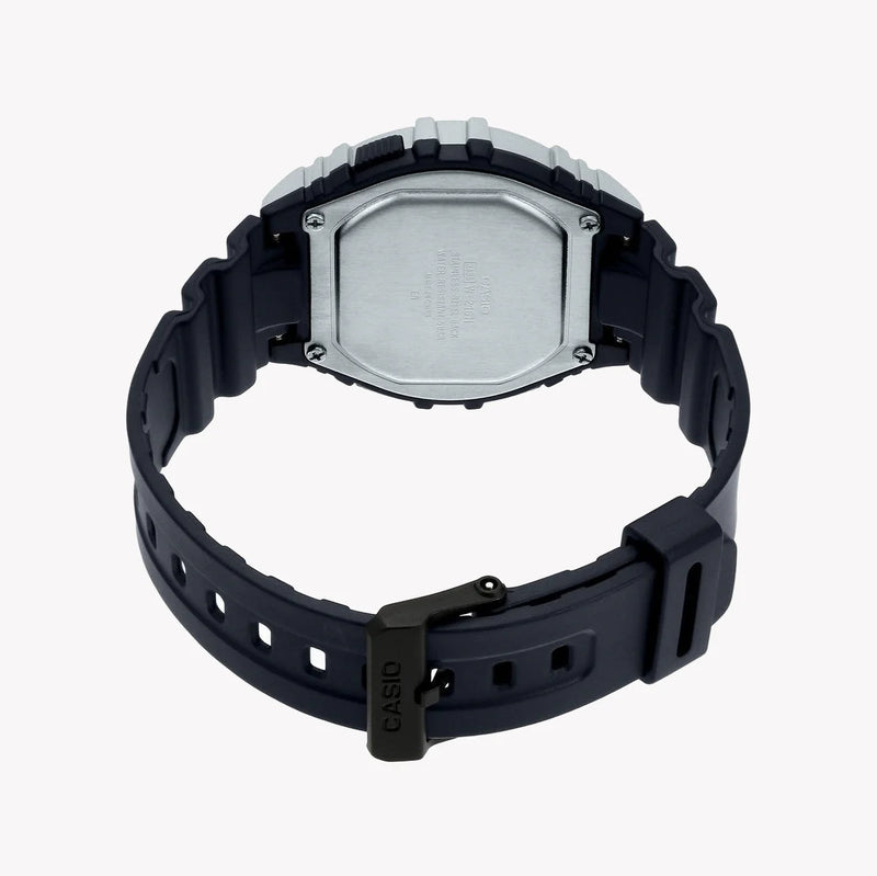 Casio W-216h-1cvdf Men's Sporty Elegance - Timeless Functionality & Style Watch With Sleek Silver Case And Dynamic Digital Dial by i-watch