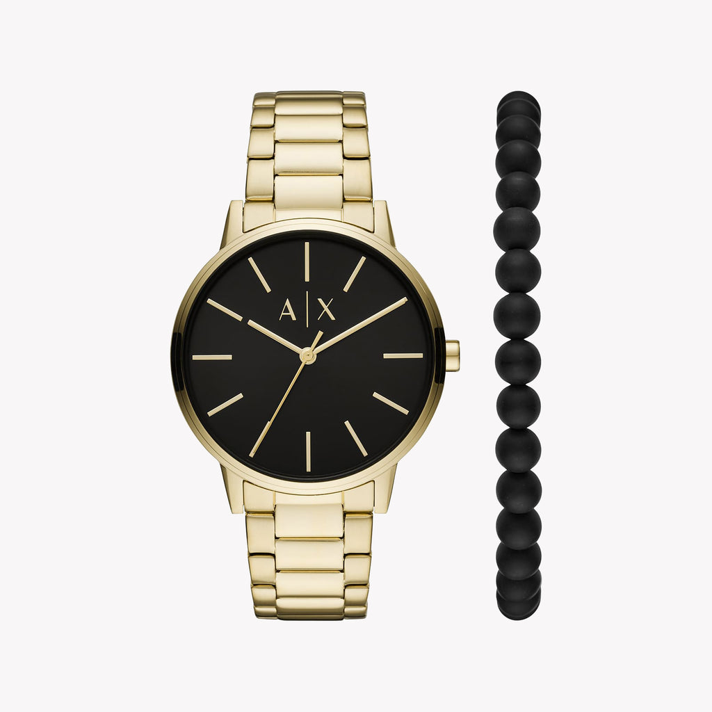 ARCOMANI EXCHANGE AX7119 - URBAN ELEGANCE UNLEASHED - GOLD ALUMINUM MEN'S WATCH