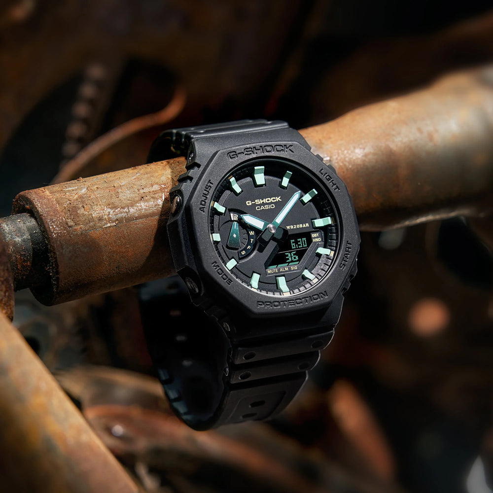 G-Shock Men's Black Resin Watch, All-Black | Ga-2100rc-1adr by i-watch