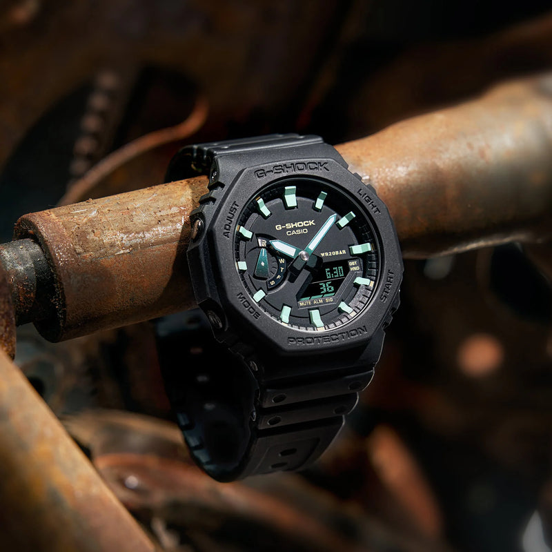 G-Shock Men's Black Resin Watch, All-Black | Ga-2100rc-1adr by i-watch