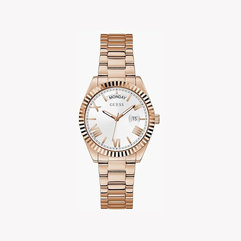 Guess Women's Rose Gold Watch, White Dial | Gw0308l3 by i-watch