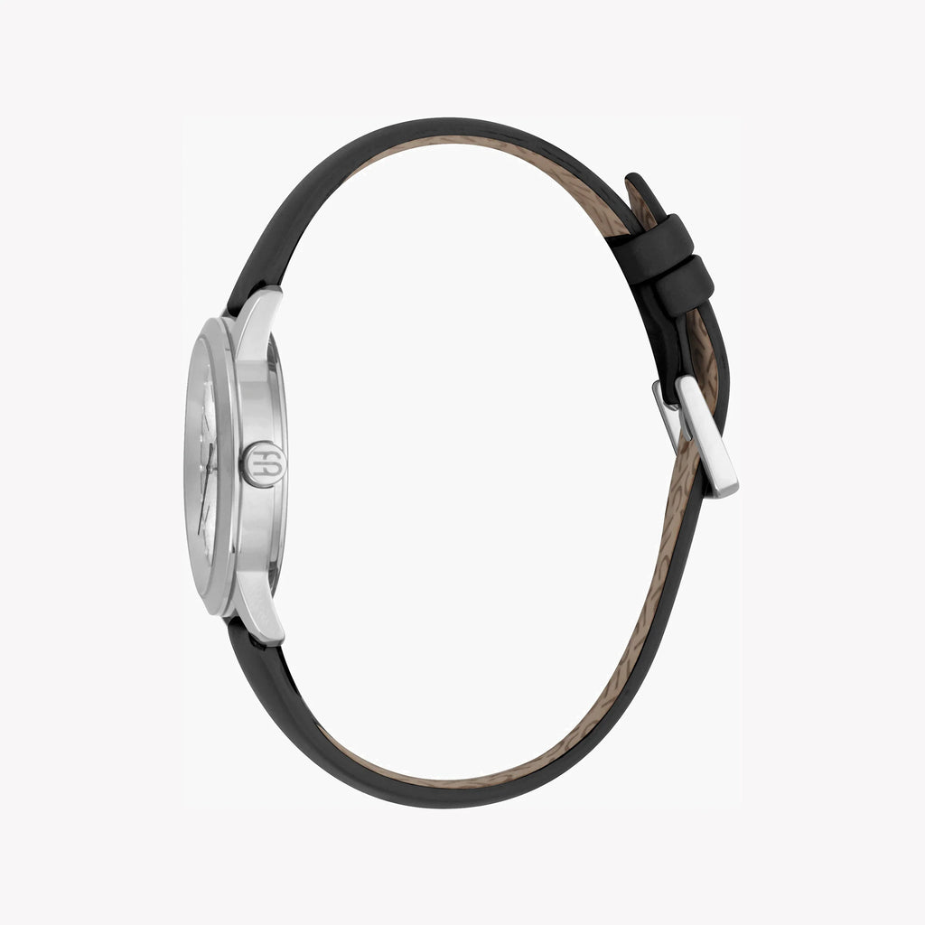 ESPRIT Women's Watch with Silver Stainless Steel Case and Black Leather Band-i-Watch-2