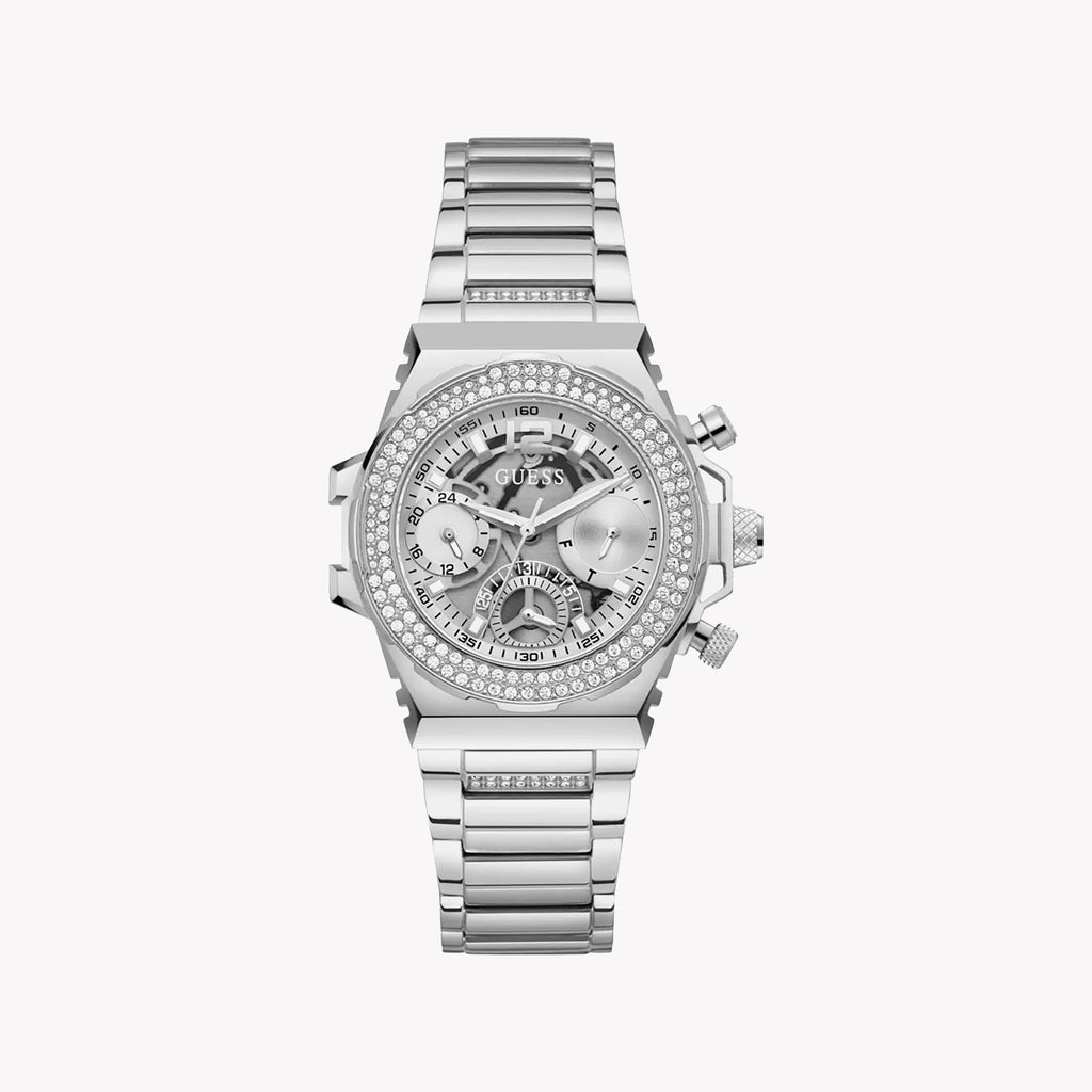 GUESS GW0552L1 - STRIKING SOPHISTICATION WOMEN'S WATCH IN POLISHED SILVER WITH STAINLESS STEEL BAND