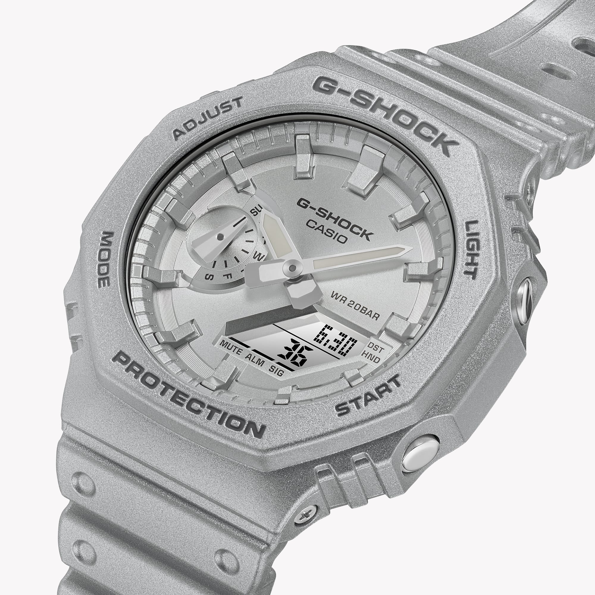 CASIO G-SHOCK GA-2100FF-8ADR - SPORTY METALLIC SILVER UNISEX TIMEPIECE