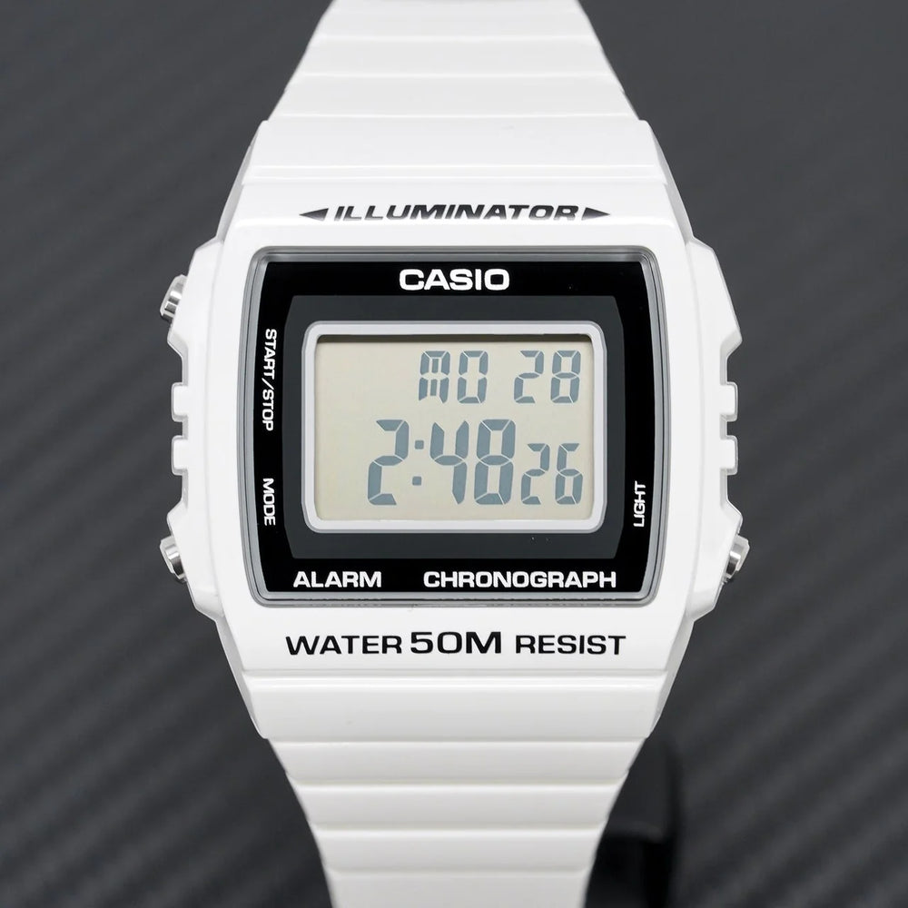 Unmatched Durability Unisex White Resin Watch, Digital | W-215h-7avdf by i-watch