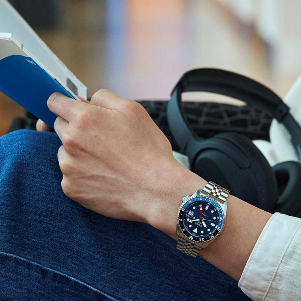 Seiko Men's Stainless Steel Blue Dial, Silver Band | Ssk003k1 by i-watch