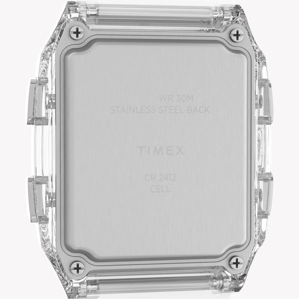 TIMEX Q LCA TRANSPARENT CRYSTAL - RETRO DIGITAL TIMEPIECE FOR NOSTALGIC STYLES-i-Watch-4