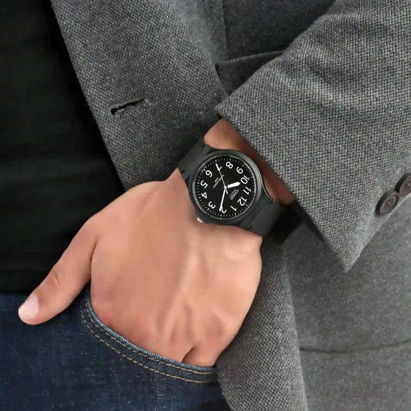 Casio Men's Black Resin Watch, Black Dial | Mw-240-1bvdf by i-watch