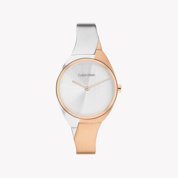 Ck Calvin Klein Women's Rose Gold Watch, Silver Dial | 25200237 by i-watch