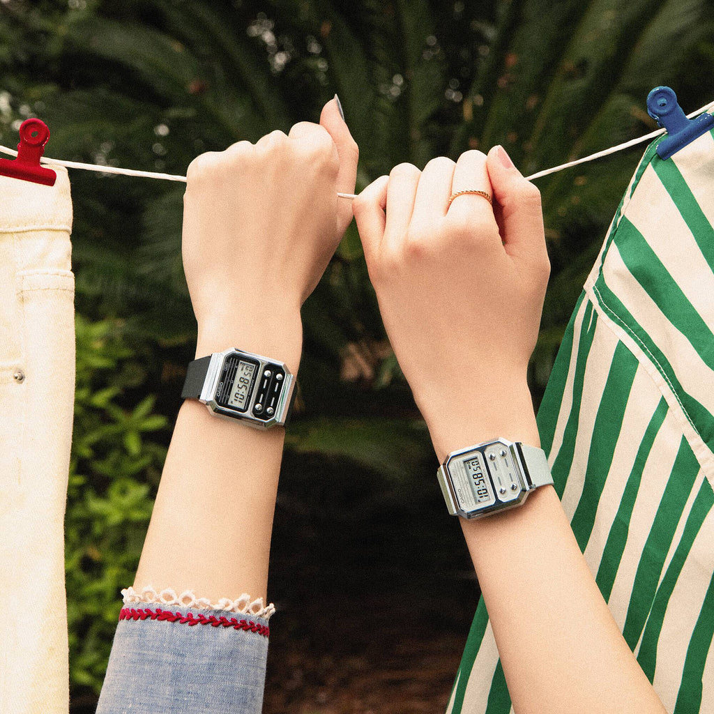 CASIO A100WEF-8ADF SPORTY VERSATILITY - ELEGANT DIGITAL WATCH WITH STAINLESS STEEL BAND & WATER RESISTANCE-i-Watch-2