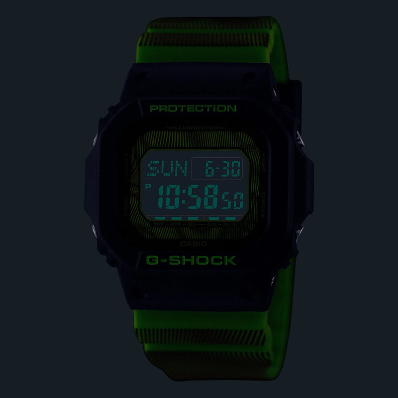G-Shock Men's Black Resin & Green Band Watch | Dw-D5600td-3dr by i-watch