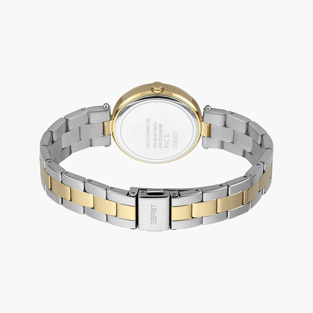 Esprit Women's Silver & Gold Stainless Steel Watch, Silver Dial | Es1l119m0045 by i-watch