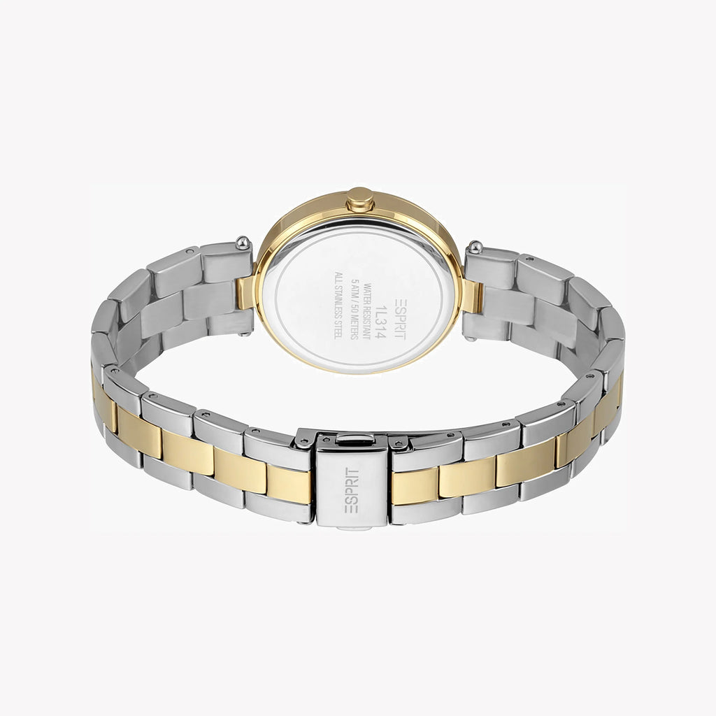 ESPRIT Women's Watch with Silver Stainless Steel Case and Silver & Gold Stainless Steel Band-i-Watch-3