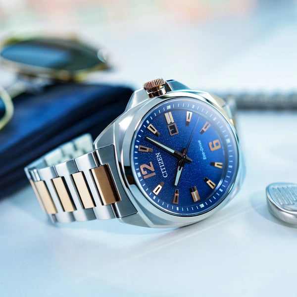 Citizen Aw1726-55l Bold Performance - Modern Men's Stainless Steel Watch With Blue Dial by i-watch