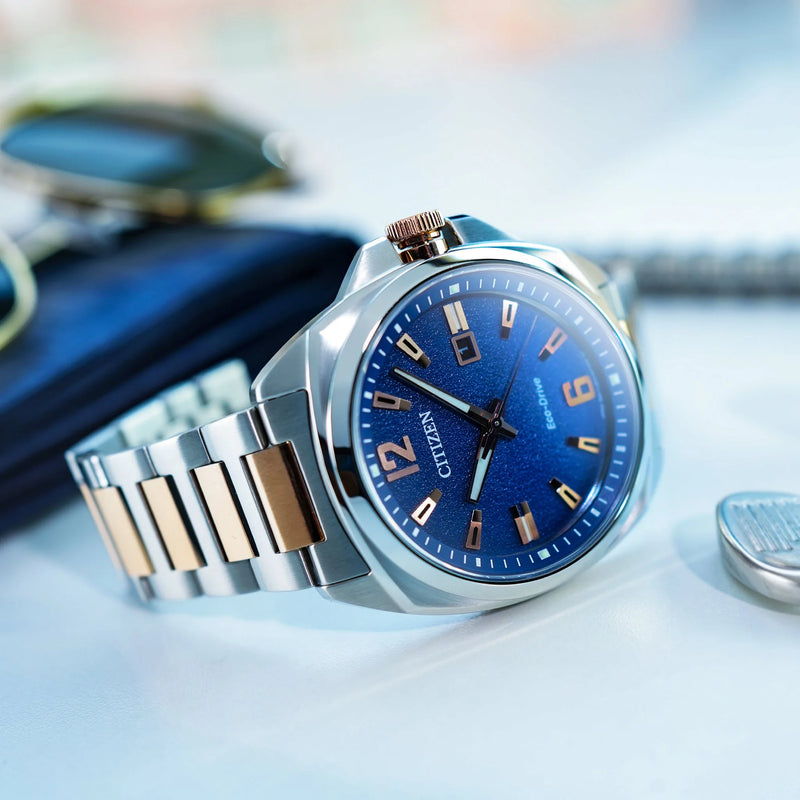Citizen Aw1726-55l Bold Performance - Modern Men's Stainless Steel Watch With Blue Dial by i-watch