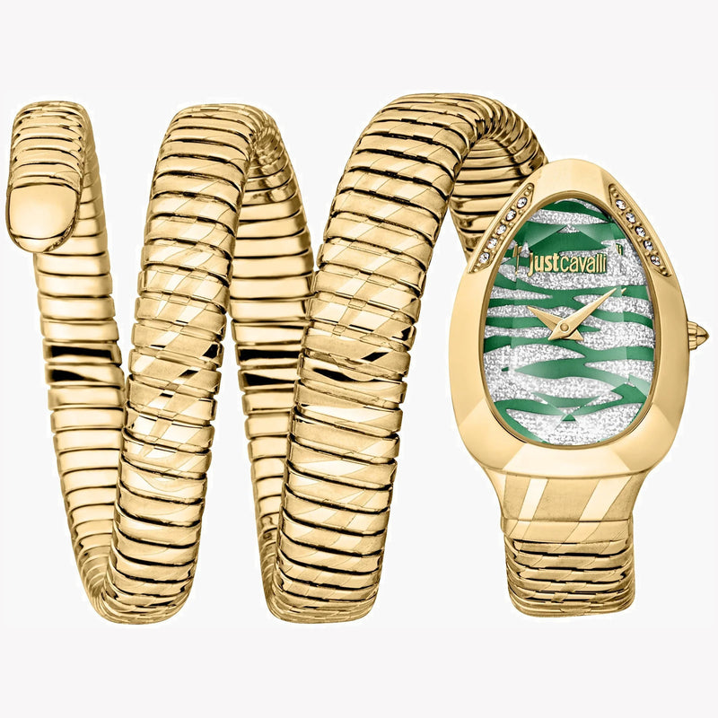 Just Cavalli Women's Gold Stainless Steel Watch, Green Dial | Jc1l226m0035 by i-watch