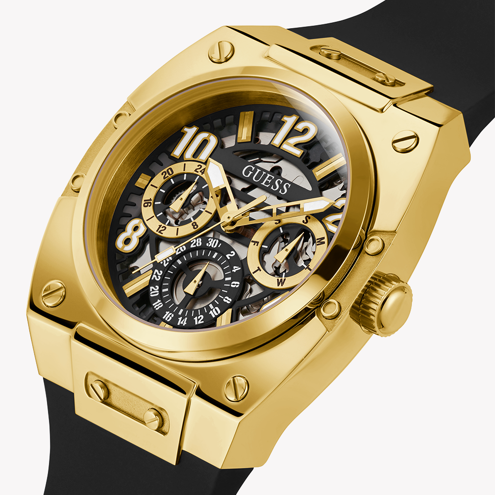 GUESS GW0569G2 - BOLD ELEGANCE MEN'S WATCH WITH GOLD STAINLESS STEEL & BLACK DIAL-i-Watch-5