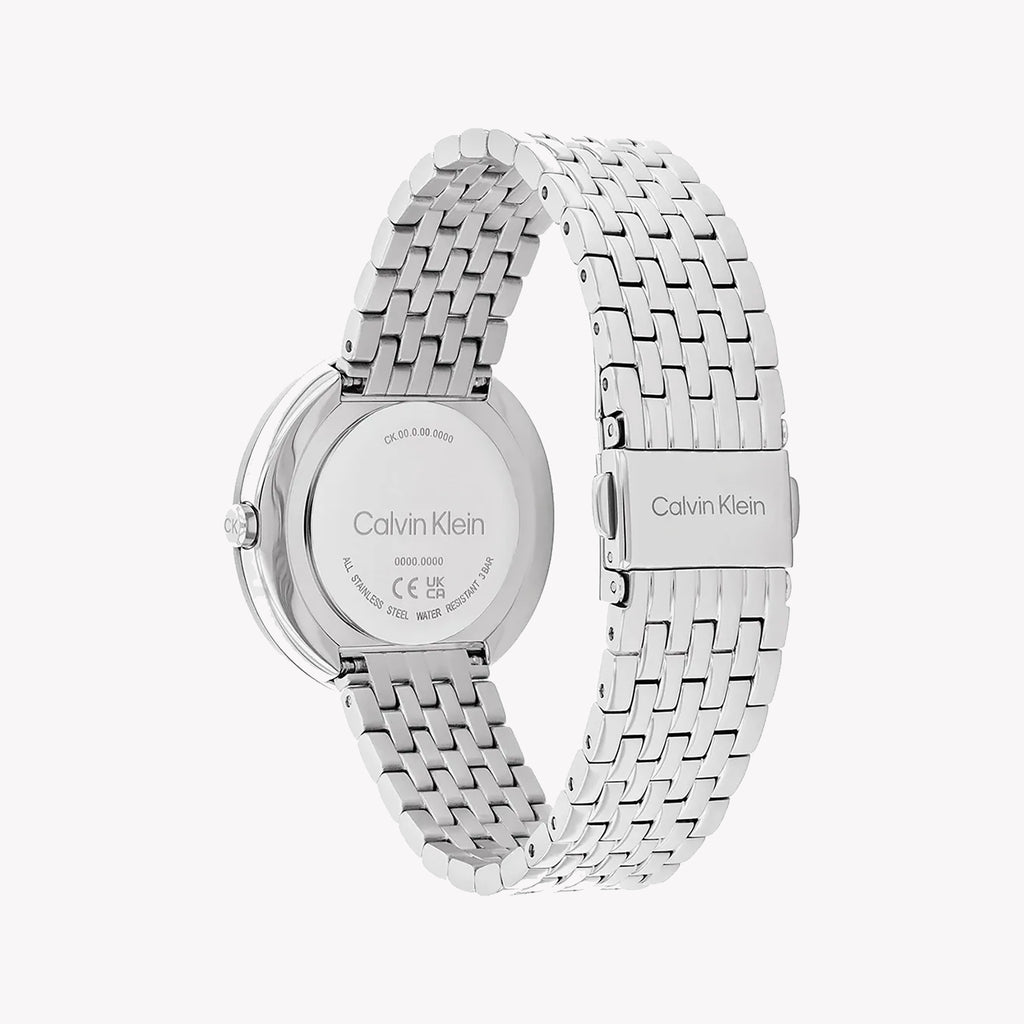 CK CALVIN KLEIN 34MM SILVER STAINLESS STEEL WATCH - MODERN BLUE DIAL ELEGANCE-i-Watch-3