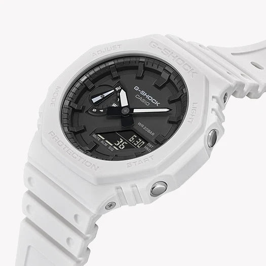 G-Shock Men's White Resin Watch, Digital Display | Ga-2100-7adr by i-watch