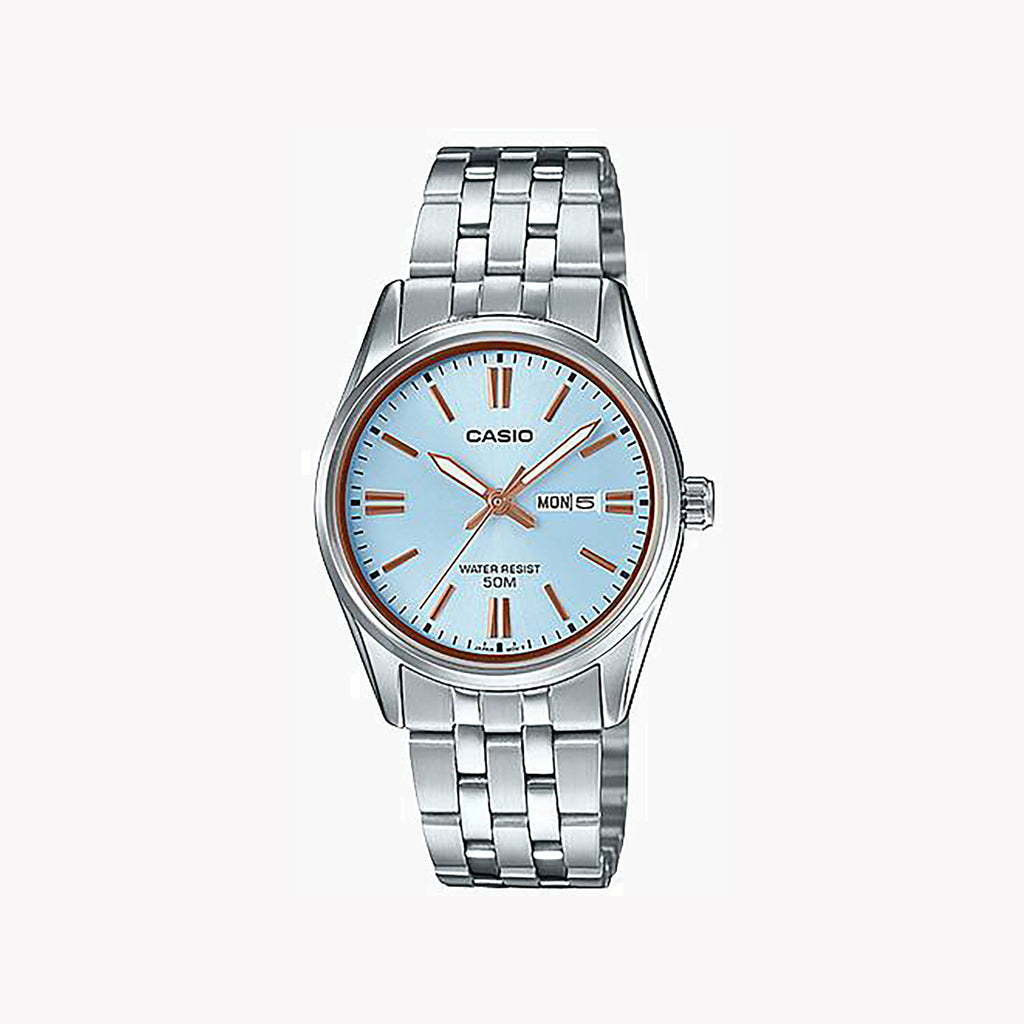 CASIO LTP-1335D-2AVDF ELEGANT TIMEKEEPER - STYLISH BLUE DIAL WITH SILVER STAINLESS STEEL BAND Women's Watch-i-Watch-2