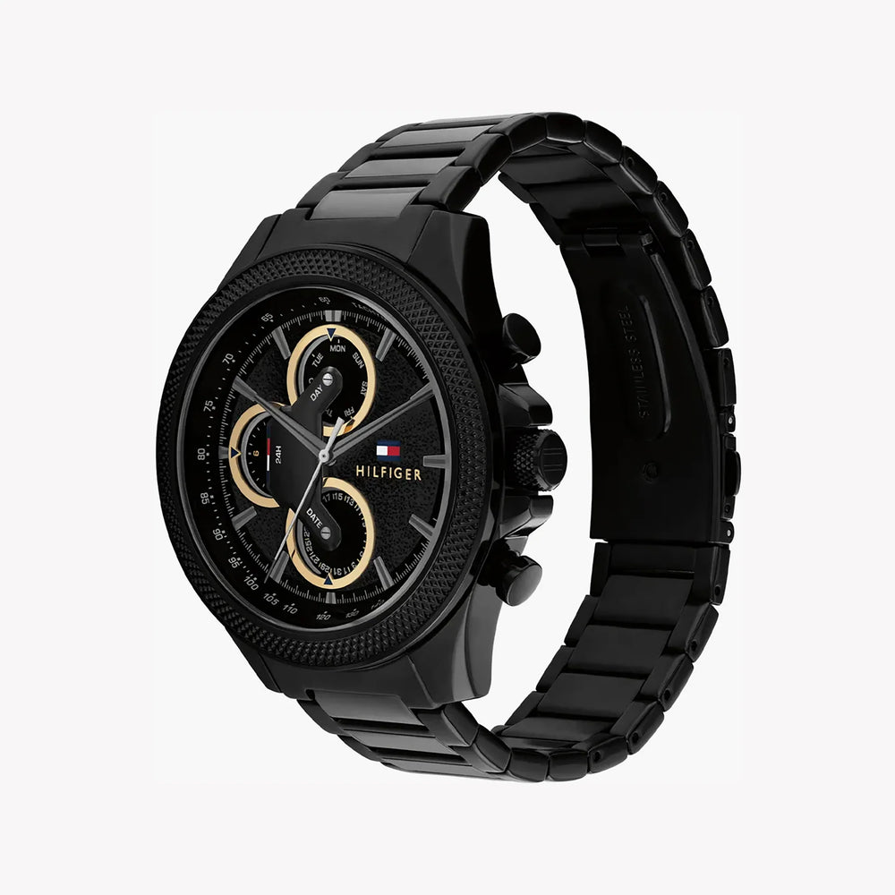 Tommy Hilfiger Men's Black Stainless Steel Watch | 1692181 by i-watch
