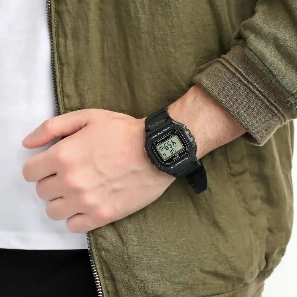 Casio Men's Resin Digital Watch, Black | W-218h-1avdf by i-watch