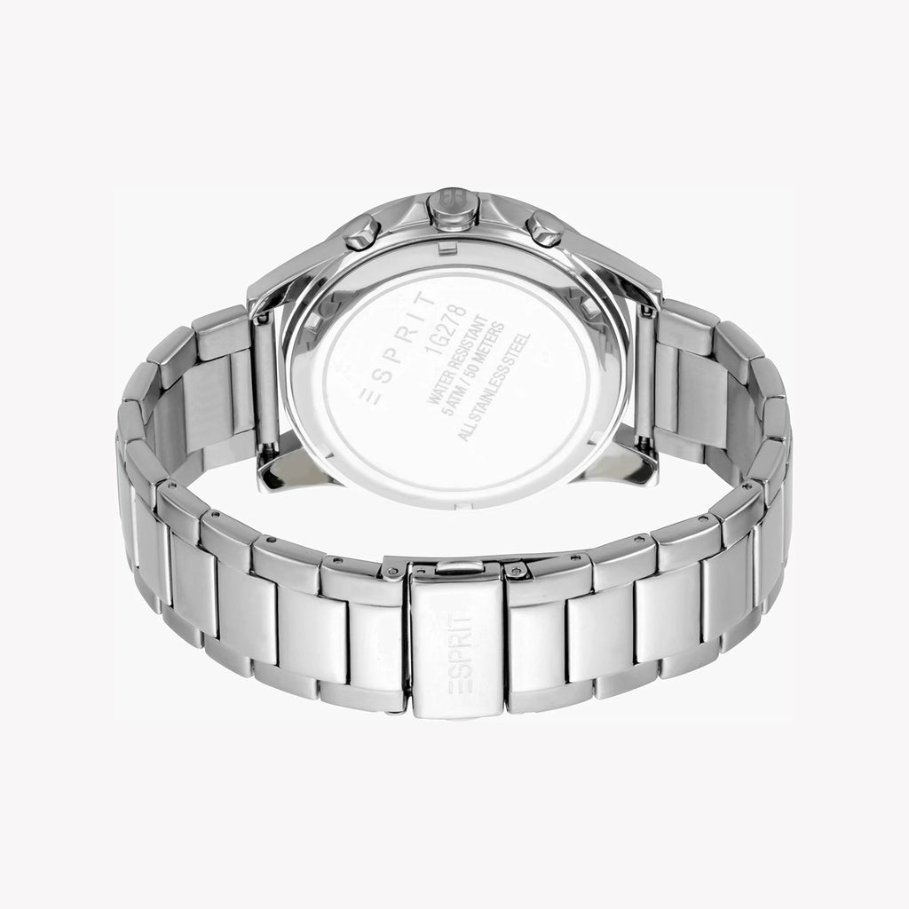 ESPRIT MEN'S STAINLESS STEEL TIMEPIECE - CLASSIC BLACK DIAL & SILVER BAND ELEGANCE-i-Watch-3