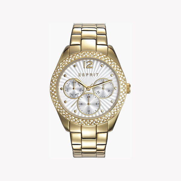 Esprit Women's Gold Stainless Steel Watch, Gold Dial | Es1l173m0035 by i-watch