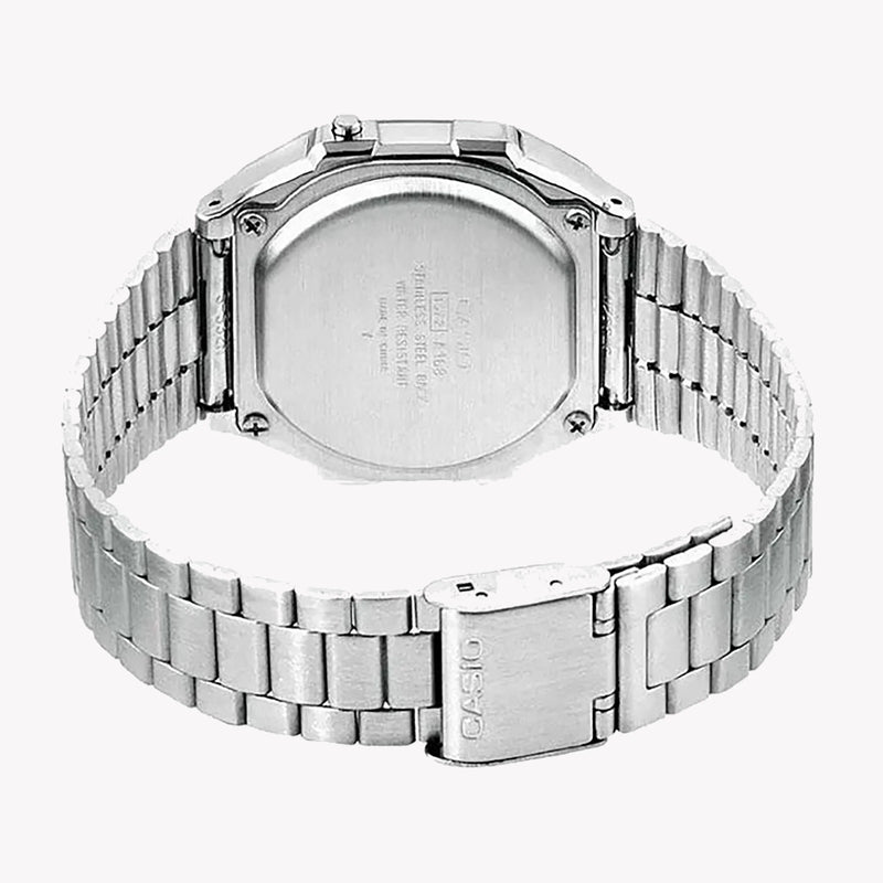 Casio Men's Resin Watch, Silver Metal Strap | A168wa-1wdf by i-watch