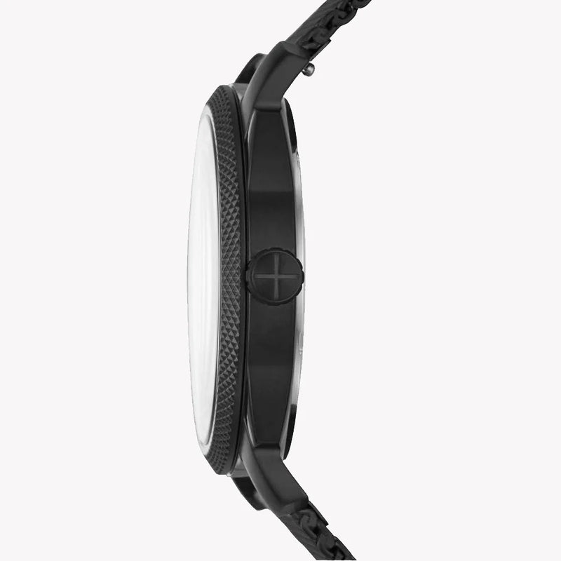 Fossil Men's Black Stainless Steel, Blue Dial | Fs5694 by i-watch