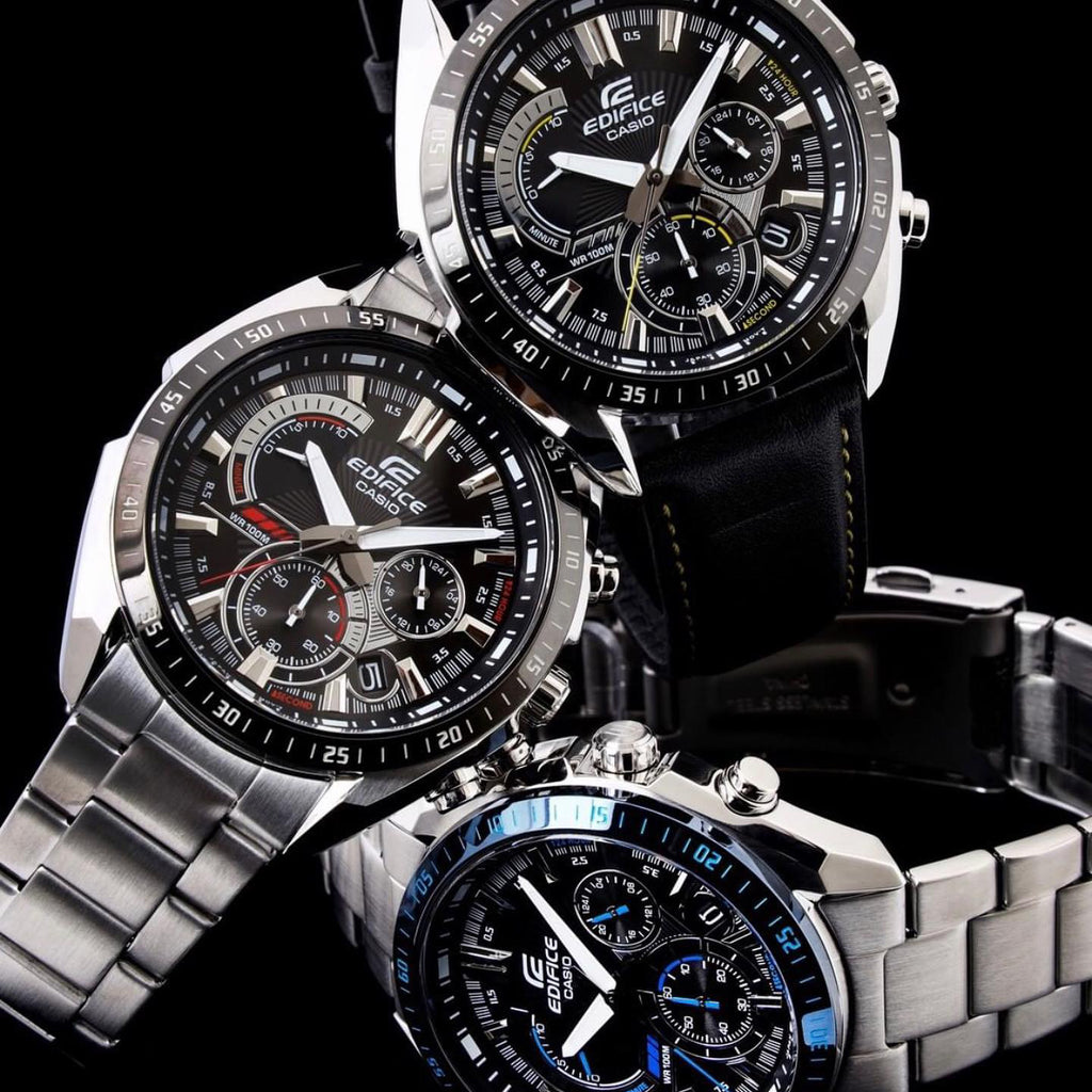 CASIO EDIFICE EFR-570DB-1BVUDF - ELEGANT POWERHOUSE MEN'S WATCH WITH STYLISH BLACK DIAL-i-Watch-3