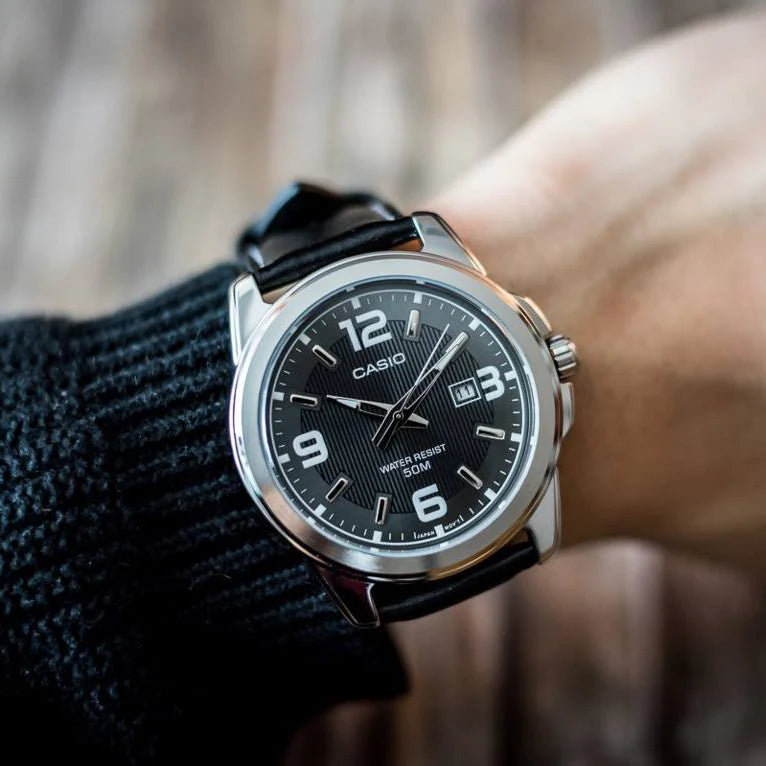 MTP-1314PL-8AVEF - ELEGANT TIMEPIECE FOR THE MODERN GENTLEMAN WITH LEATHER STRAP-i-Watch-4