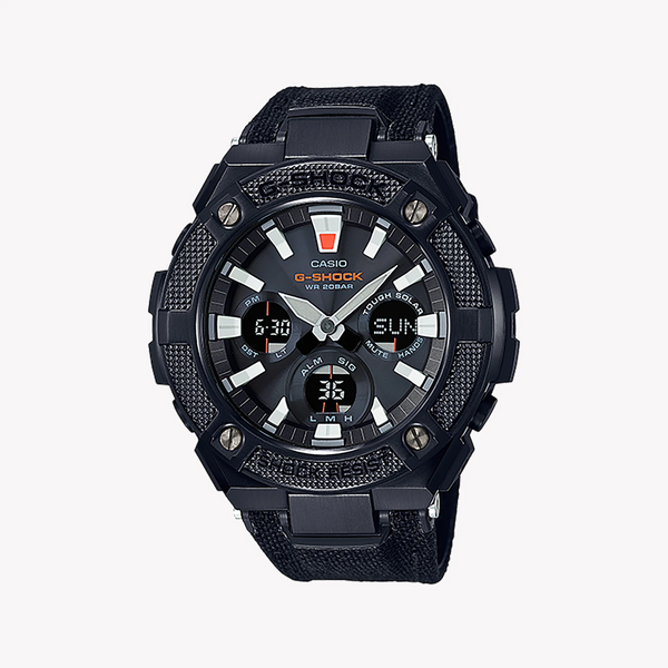 Casio G-Shock Gst-S130bc-1adr Rugged Elegance - Sporty Men's Timepiece In Black Steel & Leather by i-watch