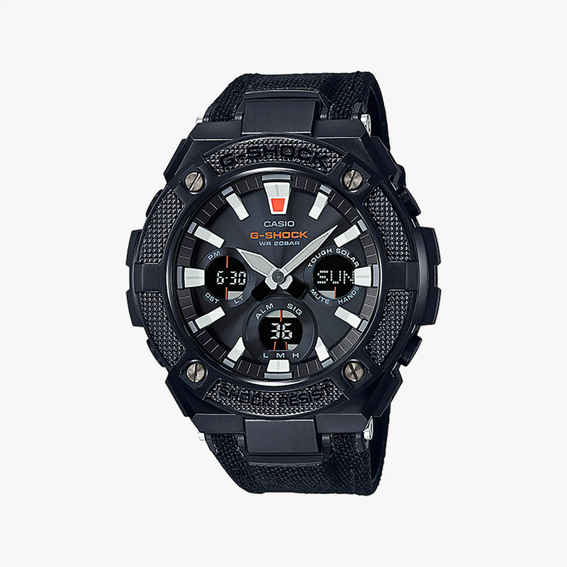 Casio G-Shock Gst-S130bc-1adr Rugged Elegance - Sporty Men's Timepiece In Black Steel & Leather by i-watch